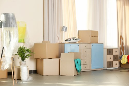 Professional movers assisting in a commercial office move in Barnet