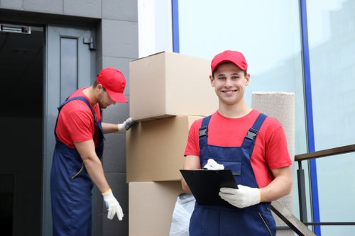 Professional movers handling household items in Storage Barnet